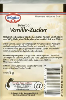 Zdjęcie produktu dla Dr. Oetker Bourbon Vanille Zucker