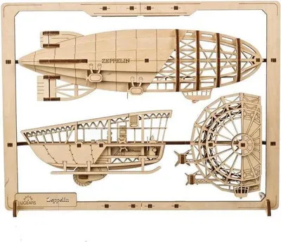 Produktbild von Zeppelin 2,5D Holzpuzzle mit beweglichen Teilen –