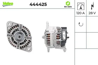 Produktbild von VALEO 444425 Lichtmaschine Generator LiMa 120A 28V für VOLVO FH 16 FH FH II FMX