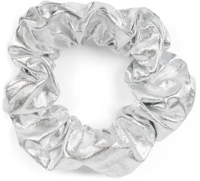 Produktbild von styleBREAKER Damen Metallic XXL Haargummi im Retro Style, elastisch, Scrunchie, Zopfgummi, Haarband 04027003