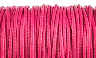 Produktbild von Vintageparts Polyesterkordel gewachst pink geflochten 1mm 10m