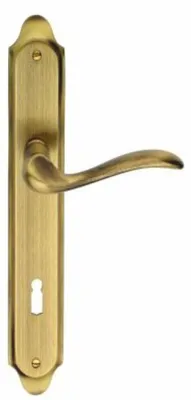 Produktbild von Casa Padrino Jugendstil Türklinken Set Antik Messing H. 25,2 cm