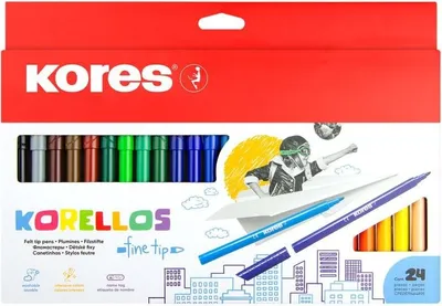 Immagine prodotto di Pennarelli per bambini KORELLO, 24 colori