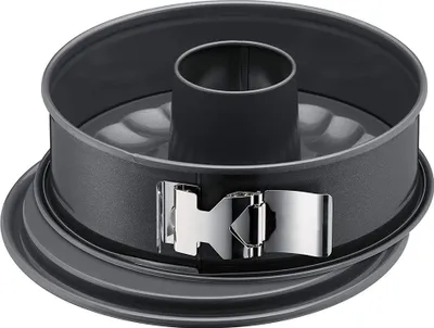 Produktbild von Springform Kuchenform 26 cm, Rund Mit Flach- Und Rohrboden, SafeClick Verschluss, Emaillierter Stahlboden, Für Kuchen Und Gugelhupf