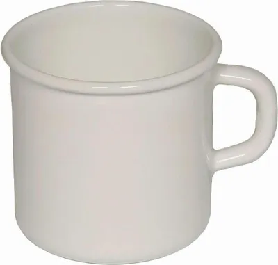 Produktbild von Riess Topf Becher mit Bördel Ø9cm 1,2 Liter Emaille Classic weiss Induktion