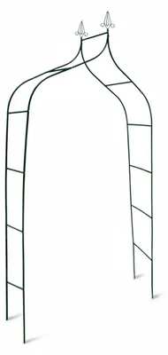 Immagine prodotto di Relaxdays Arco di rose in metallo, resistente alle intemperie, romantico arco rampicante, decorazioni a pizzo, A x L x P 255 x 140 x 38 cm, verde scuro, Immagine generata dall'IA
