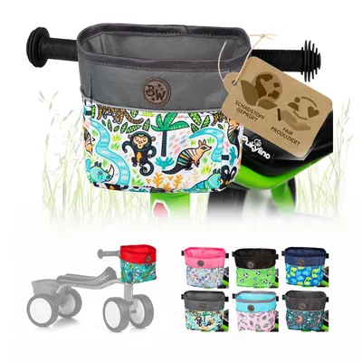 Produktbild von BAMBINIWELT Lenkerkorb für Kinder Lenkertasche kompatibel mit Pukylino Wutsch Fitsch Puky OFFEN für Dreirad Laufrad Rutschfahrzeuge (Modell 21)