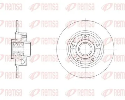 Produktbild von 2x REMSA Bremsscheibe 62138.20 hinten 86 2mm 260mm