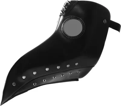 Produktbild von Pestmaske Schwarz aus veganem Leder, Uni, onesize