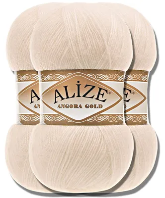 Produktbild von Alize 3x 100g Angora Gold Wolle, Uni, Häkeln, Stricken (67)