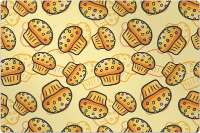 Produktbild von Küchenmatte 150x225 cm Vinylmatte Bodenmatte Dekoration - Muffins mit Bonbons
