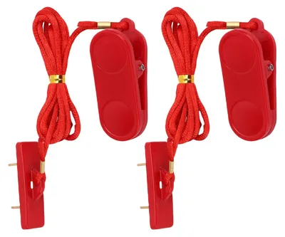Productafbeelding van Loopbandbeveiligingssleutel, Noodstopschakelaar, 2 stuks, compact en betrouwbaar
