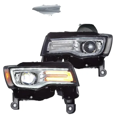 Imagen del producto de Faros LED, luces diurnas, intermitentes naranjas, detalles cromados traslúcidos