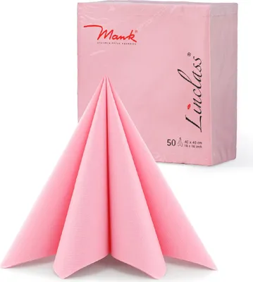 Produktbild von PG-Airlaid Serviette Rosa, 40 x 40 cm, 50 Stück