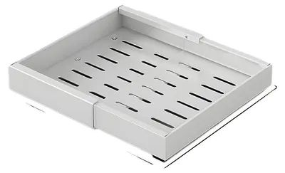 Image de Étagère de rangement, largeur réglable, installation sans dommage, 1 pièce, 1 niveau-a