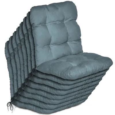 Produktbild von Beautissu 8er Set Niedriglehner Auflagen Set Flair NL, 100x50x8cm, Taubenblau