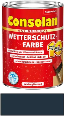Produktbild von Consolan Wetterschutzfarbe Holz Anthrazitgrau 0,75L