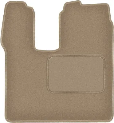 Produktbild von Fahrerfußmatte Velours beige passend für MAN TGL / TGM (2005-, Lkw) – mit Befestigungen – passgenau