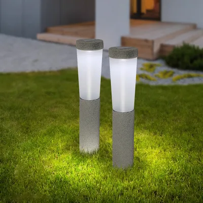 Produktbild von Solarleuchten Garten 2er Set Wegeleuchten Solarlampe Außen Leuchte LED