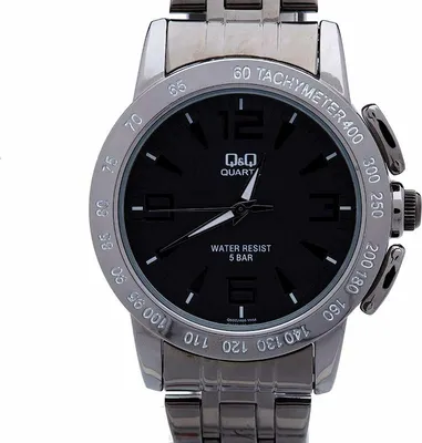 Produktbild von Q&Q Herrenuhr Q602J405Y Schwarz Silber (Ø 40 mm)