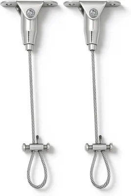 Productafbeelding van Kledingstang plafondhouderset - Set van 2 - Verstelbare lengte 1,5 m