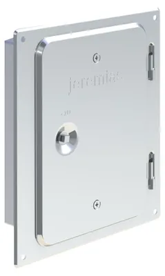 Produktbild von EW-FU Edelstahlkamintür 210 x 140 mm mit Schiebestutzen 60 mm (gerade)