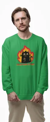 Produktbild von D&B Design Uni Pullover SWEB00004 Everything Grün-Größe L
