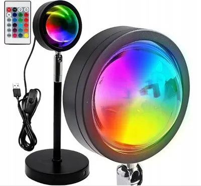 Obrázok produktu pre Sunset Lamp Projektor Diaľkové Ovládanie 16 Farieb Usb Rgbw Nočná Led