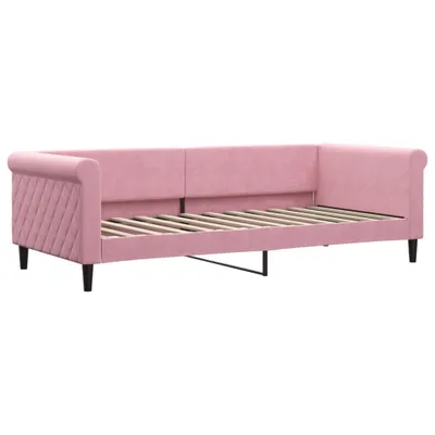 Zdjęcie produktu dla vidaXL Łóżko dzienne różowe 90x200 cm aksamitne