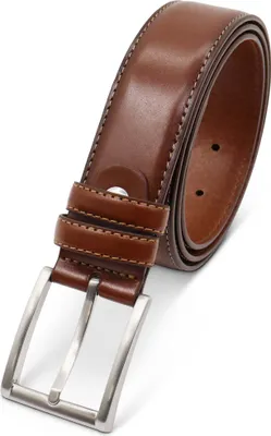 Produktbild von Herrengürtel – 35 mm breit – Hosengürtel aus Leder – genäht – 130 / Cognac