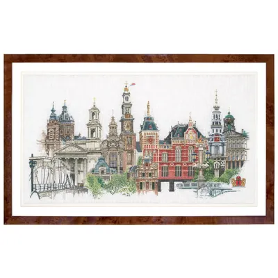 Produktbild von Thea Gouverneur Kreuzstich Stickpackung "Amsterdam Aida", Zählmuster, 79x50cm