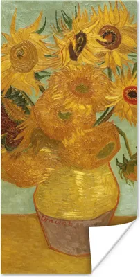 Produktbild von MuchoWow® Poster Sonnenblumen - Vincent van Gogh 40x80 cm - Dekoration