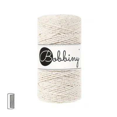 Obrázok produktu pre Bobbiny 3PLY Macramé Rope 3 mm 100 m Golden Natural Špagát