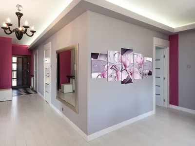 Image de Tableau acoustique Abstrait Magnolias 200 x 100 cm Tableaux Mousse acoustique Absorbeur acoustique haute performance Isolation acoustique Toile 5 pièces Tableau mural Acoustique intérieure Isolation acoustique b-C-0012-b-p
