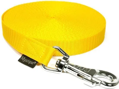 Produktbild von Mystique® Nylon Schleppleine 20mm gelb 50m robust Karabinerhaken
