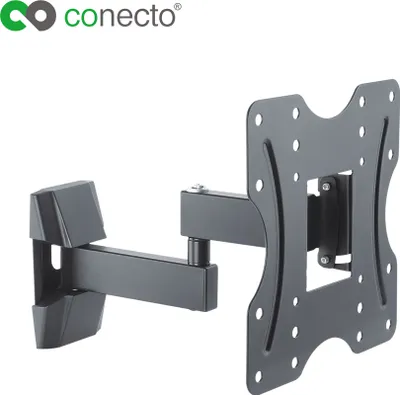Produktbild von conecto CC50270 Wandhalterung für TV Geräte mit 58-107 cm (23-42 Zoll), neigbar: -10° bis 3°, schwenkbar: -90° bis 90°, Wandabstand: 56-300mm, Traglast: max. 20,0kg, VESA 200x200, schwarz