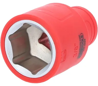 Produktbild von KS Tools 117.5222, Steckschlüsselbuchse, Rot, 1 Kopf/Köpfe, 3/8", Metrisch, 22 mm