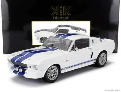 Produktbild von KK Scale 120172 Ford Shelby Mustang GT500 1967 weiß blau 1:12