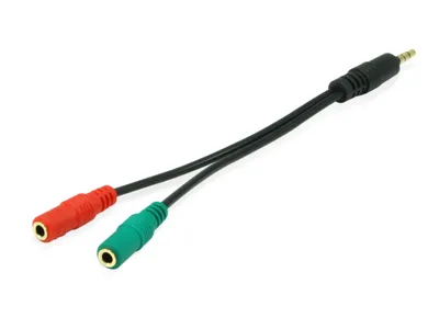 Produktbild von Equip Audiokabel 3.5mm 1x/2x St/Bu 0.15m Y-Kabel