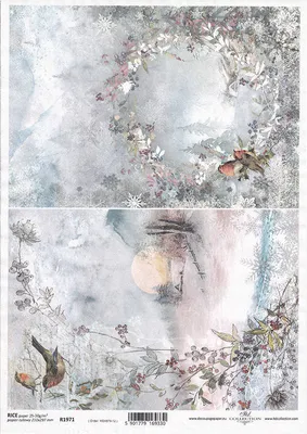 Zdjęcie produktu dla Papier ryżowy do decoupage ITD-R1971 zimowe widoczki