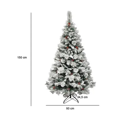 Obrázok produktu pre Umelá borovica zasnežená, v rôznych veľkostiach, 150 cm