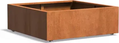 Produktbild von Adezz Pflanzgefäß Carrez mit Rollen aus Corten-Stahl Pflanzkübel
