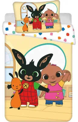 Produktbild von Bing, Sula en Flop Kleinkind Bettbezug - 100 x 135 cm