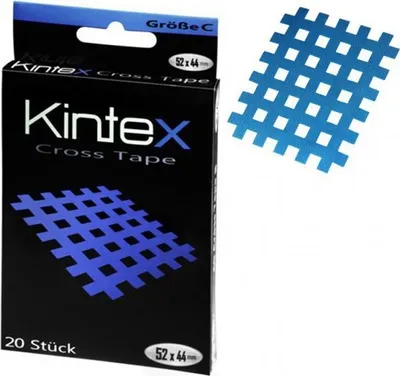 Produktbild von Kintex Cross Tape 27x20mm (90 Pflaster), Farbe:blau