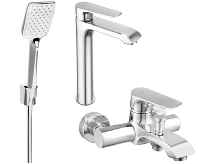 Zdjęcie produktu dla Mexen Pecos R62 zestaw wannowy, chrom - 72713R62-00