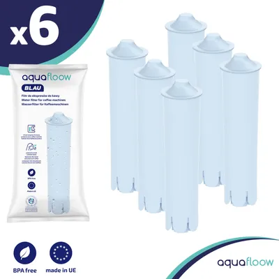 Produktbild von 6x Aquafloow niebieskie filtry wody do ekspresów do kawy Jura Impressa, Ena Giga Classic