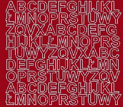 Immagine prodotto di Lettere adesive, 2 cm, rosso scuro, lucide