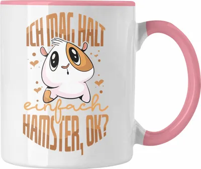 Produktbild von Trendation  Lustige Tasse für Hamster Besitzer als Geschenkidee Hamster Fan Ich Mag Halt Einfach Hamster (Rosa)