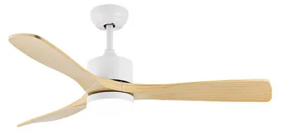 Deckenventilator mit Licht, 3 Flügel, 6 Stufen, Fernbedienung, Weiß
