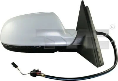 Produktbild von TYC 302-0092 Außenspiegel Seitenspiegel Links für AUDI A4 Avant (8K5, B8) Asphärisch Beheizt Grundiert